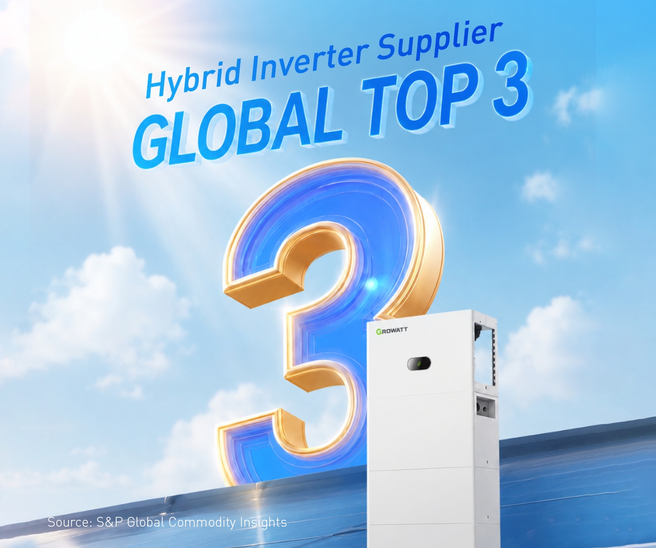 Growatt se Classe dans le Top 3 Mondial en Volume d'Expéditions d'Onduleurs Hybrides en 2025 selon S&P Global Commodity Insights